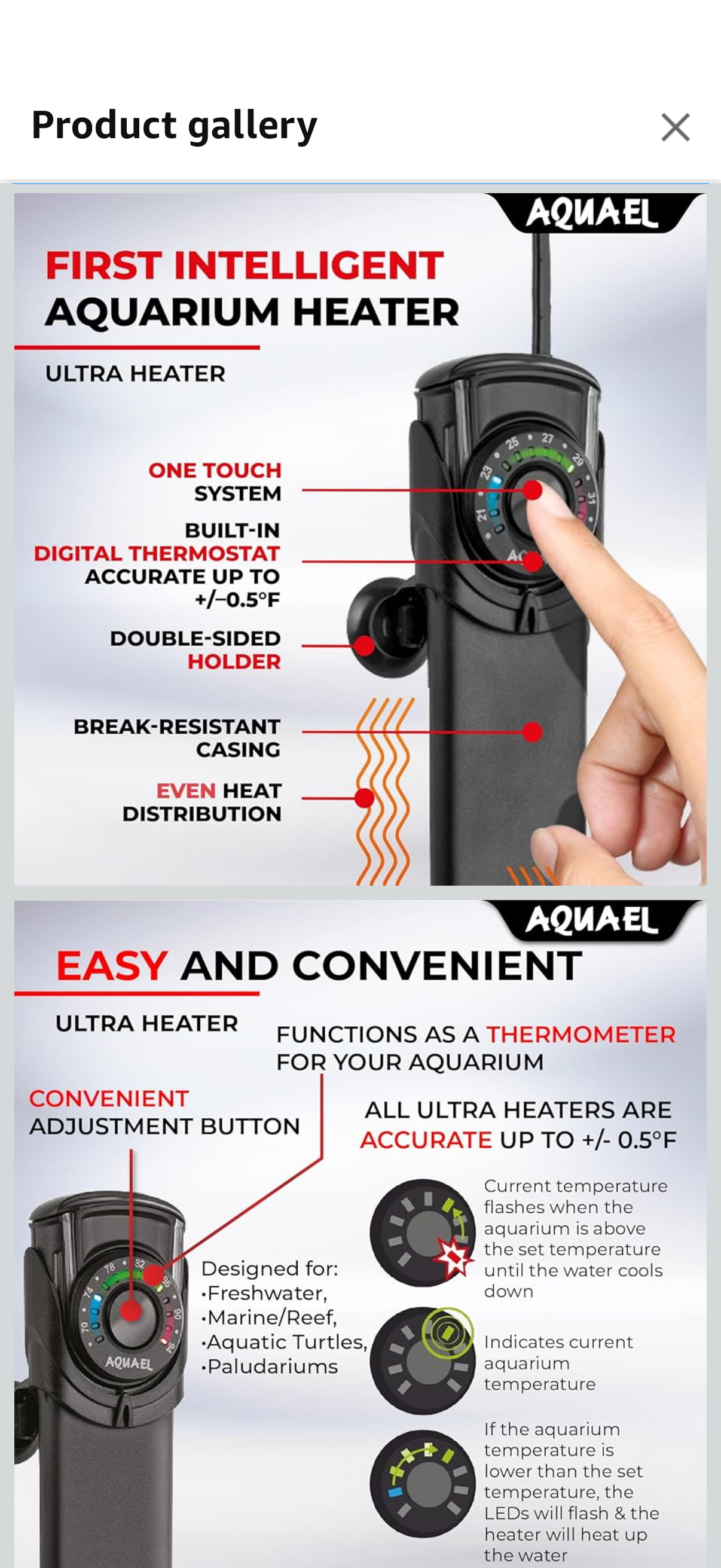 Aquael 150W heater- Brand New in Box