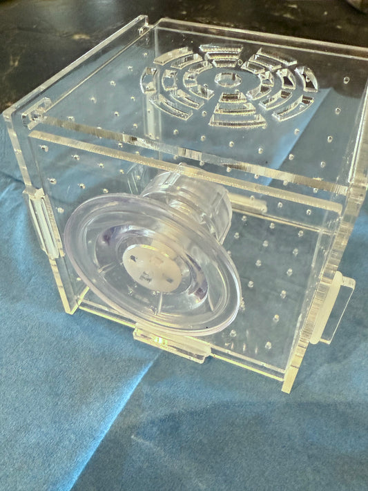 Acrylic Mushroom/ Leather acclimation box with suction cup