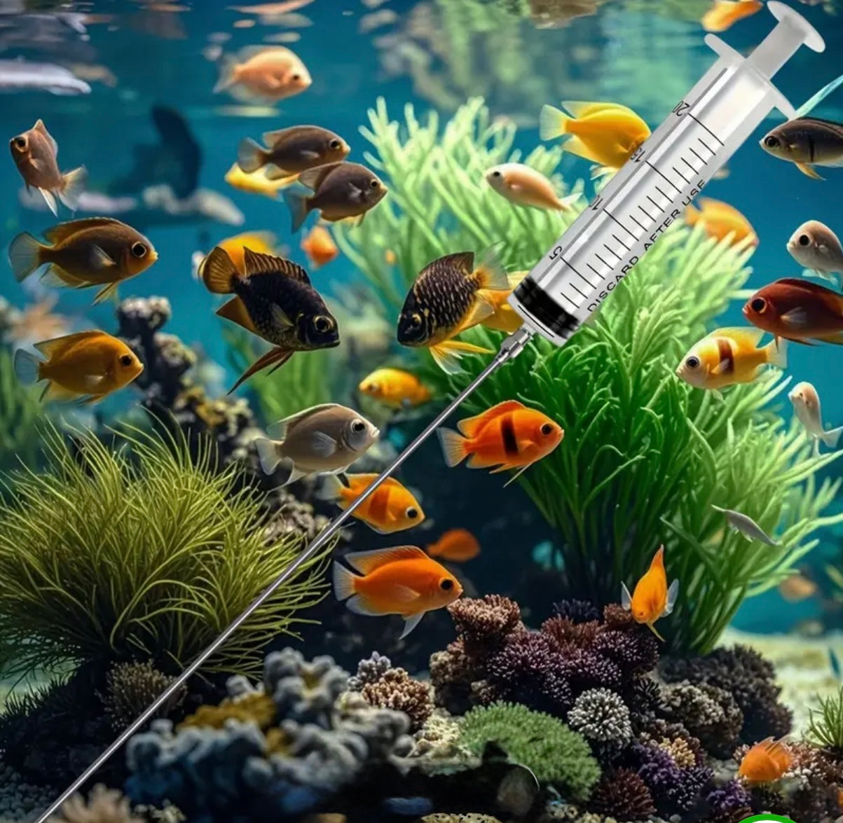 Aiptasia reaching 20in needle and syringe.