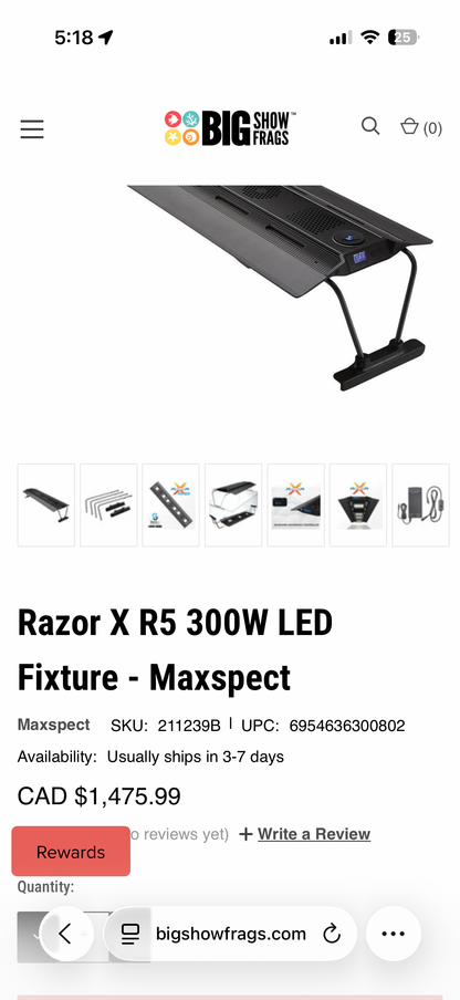 Maxpect Razor X R300 light with Power Supply- like New condition